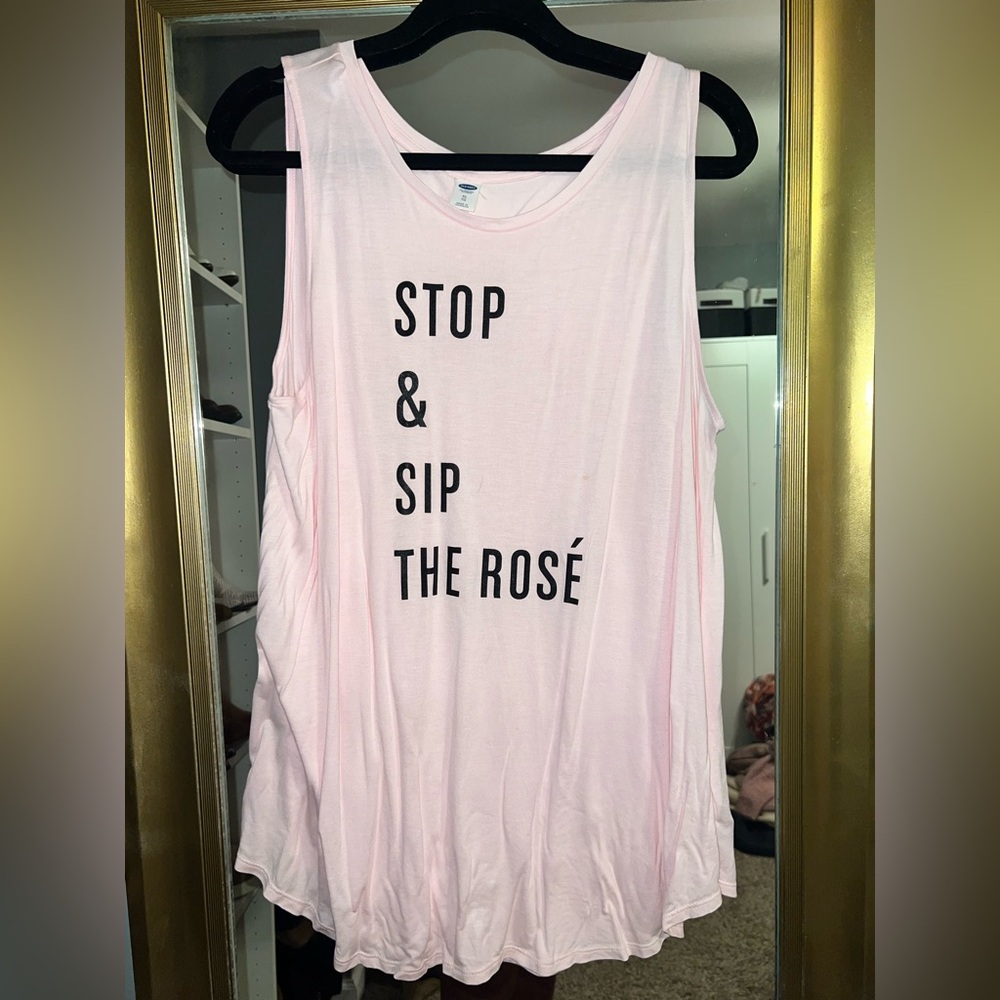 Old Navy Pink Relaxed Sleeveless Tank Top